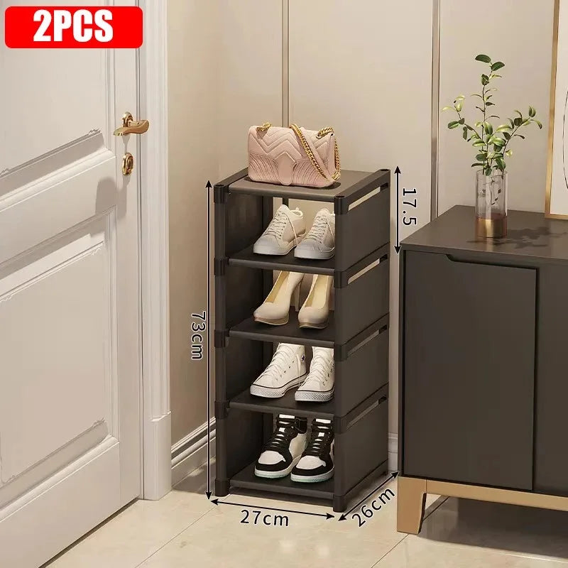 Slim Stackable Shoe Organizer – 7-Tier Space-Saving Storage