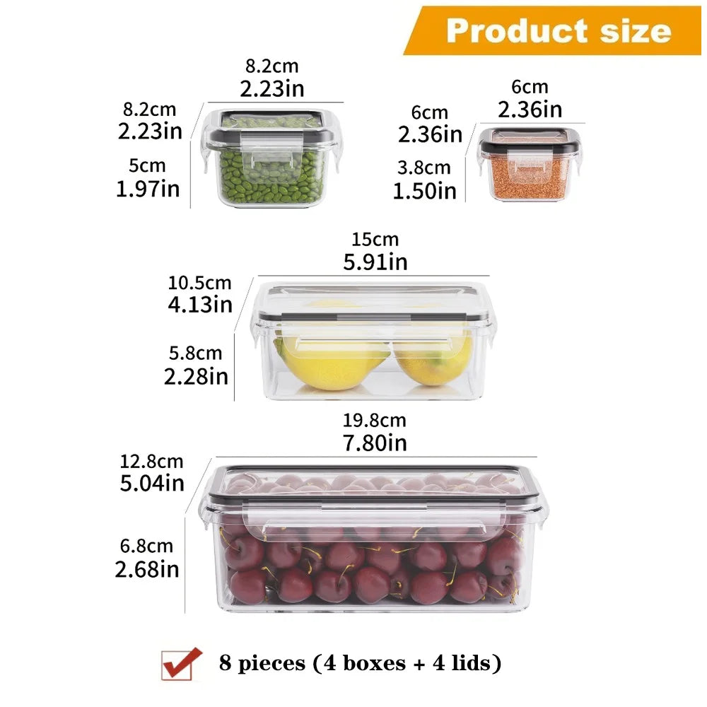 8-Piece Airtight Food Storage Container Set