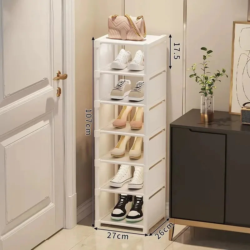 Slim Stackable Shoe Organizer – 7-Tier Space-Saving Storage
