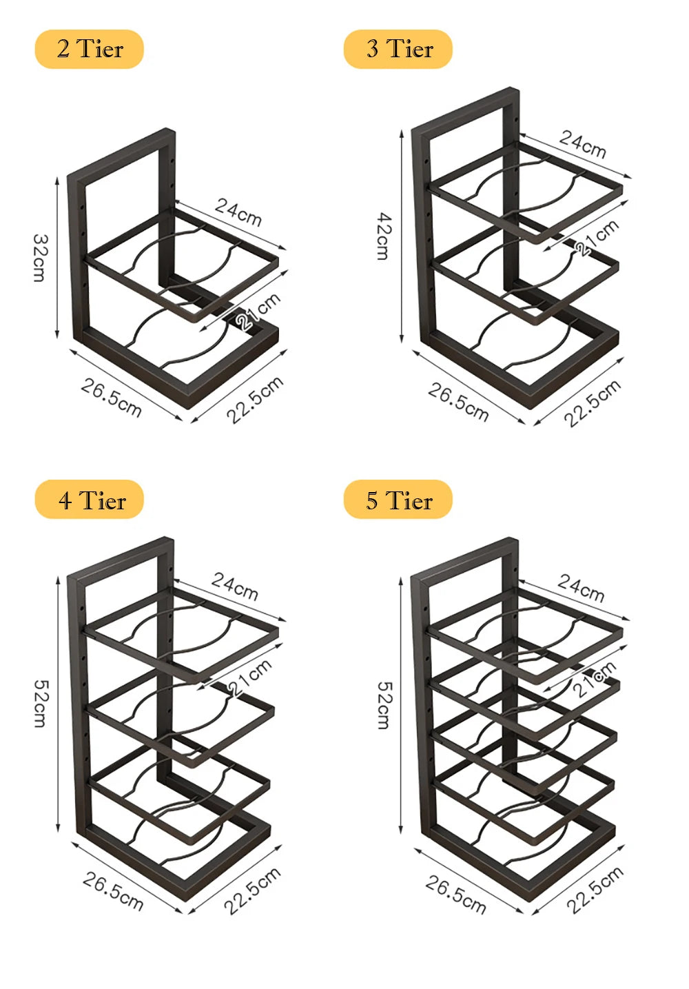 Adjustable Pot & Pan Organizer Rack