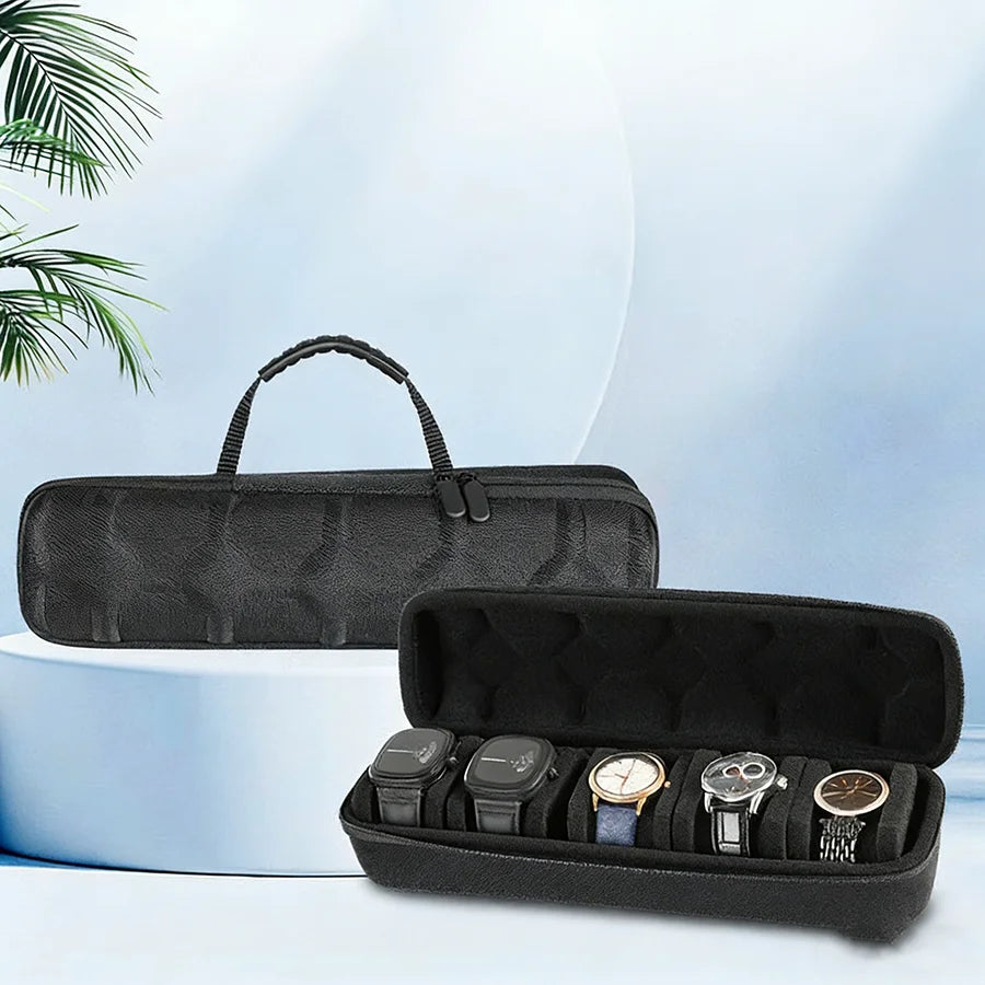 5-Slot Travel Watch Organizer Case