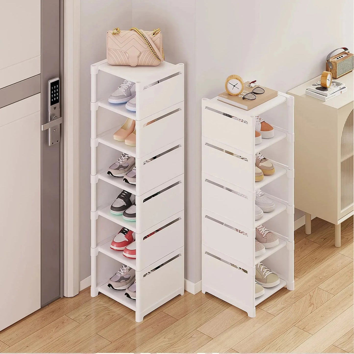 Slim Stackable Shoe Organizer – 7-Tier Space-Saving Storage
