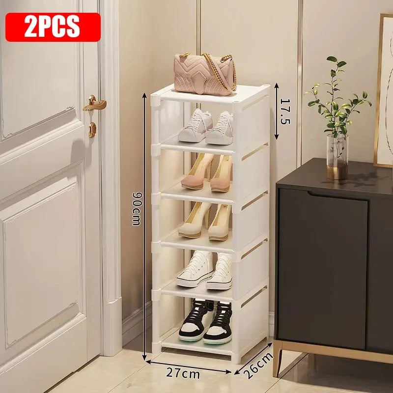 Slim Stackable Shoe Organizer – 7-Tier Space-Saving Storage