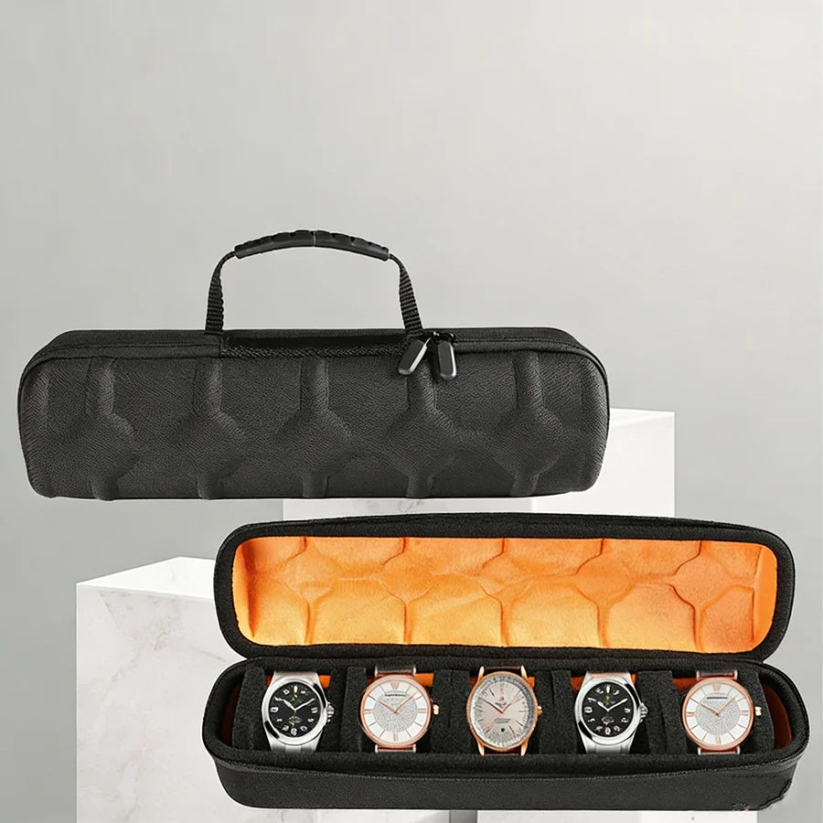 5-Slot Travel Watch Organizer Case