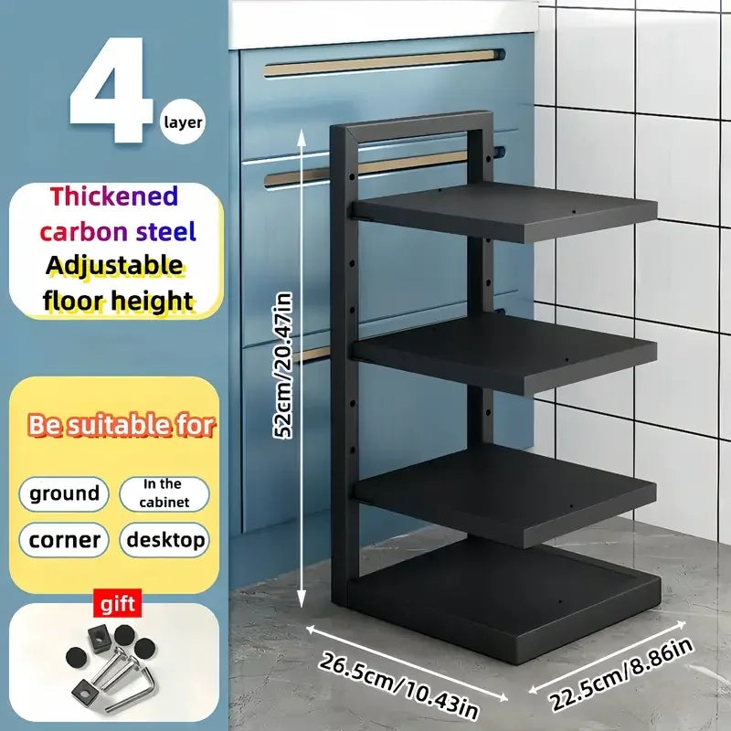 Adjustable Pot & Pan Organizer Rack