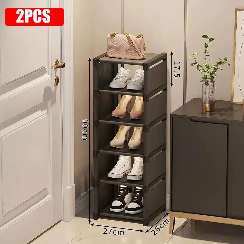 Slim Stackable Shoe Organizer – 7-Tier Space-Saving Storage