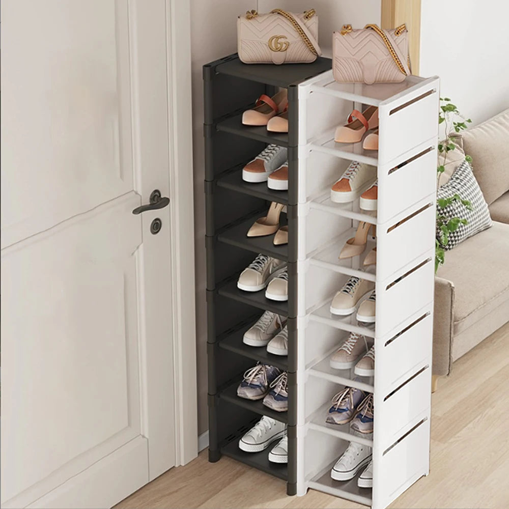 Slim Stackable Shoe Organizer – 7-Tier Space-Saving Storage