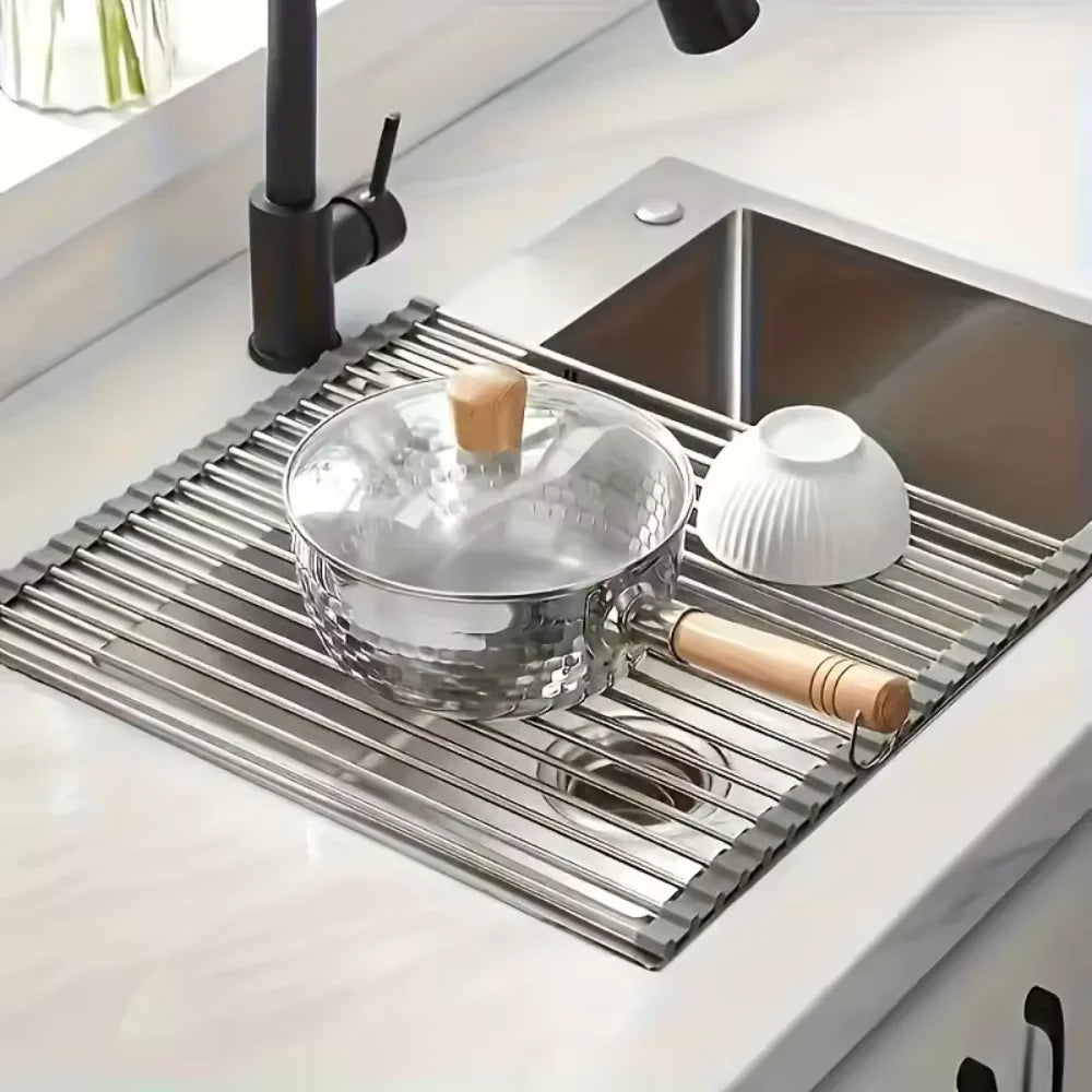 Roll-Up Over-the-Sink Drying Rack