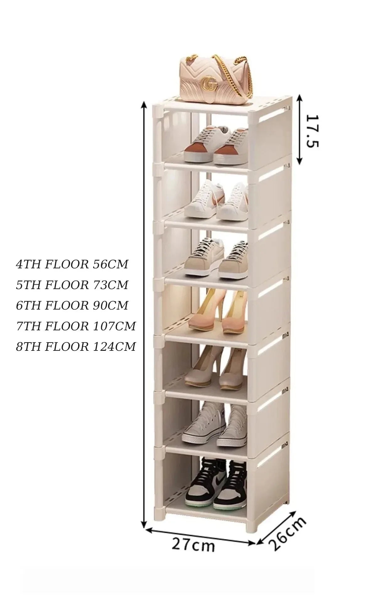 Slim Stackable Shoe Organizer – 7-Tier Space-Saving Storage